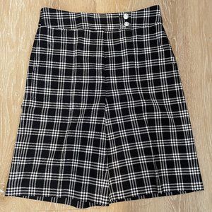 Veronica Beard Saira Check Culotte Shorts Size 4